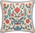 patdrea Designer Throw Pillow Covers, Square Brilliant Vintage Red Tropical by Welcometopatdrea