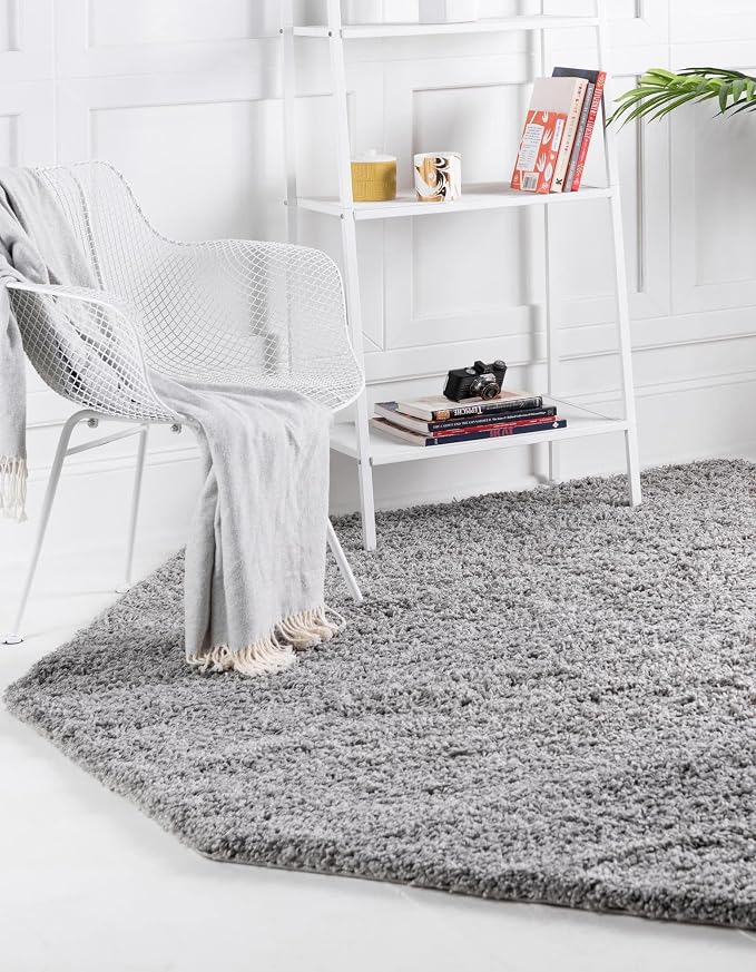 Unique Loom Solid Shag Collection Area Rug - Image 4