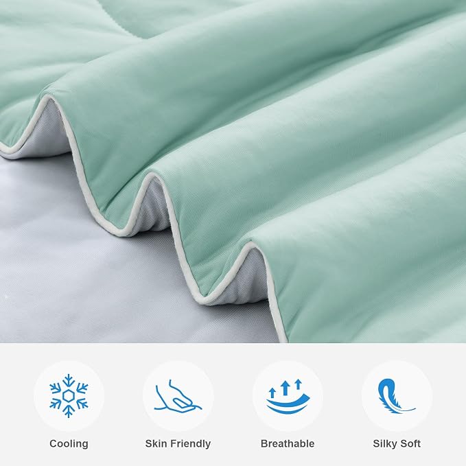 EASELAND Cooling Comforter Queen, Cold Touch Fabric Absorbs Body Heat, - Image 2
