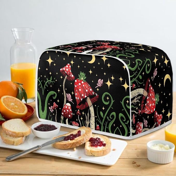 ZFRXIGN Butterfly Mushroom Toaster Cover 2 Slice Wide Slot Toaster Dust Covers - Image 4