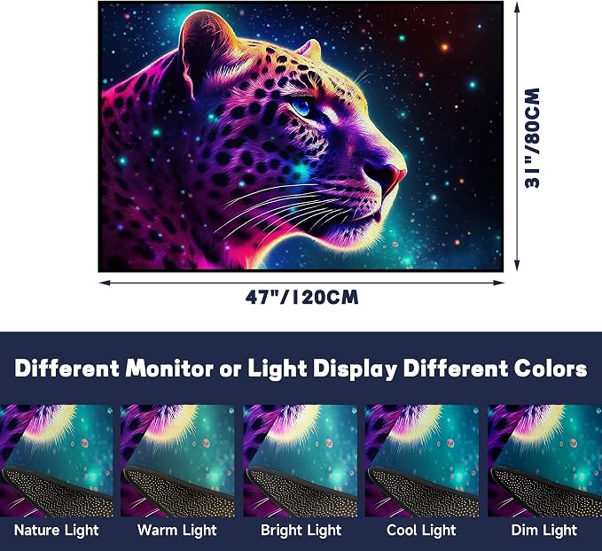 Galaxy Leopard Rug Fierce Panther Head Area Rugs - Image 2