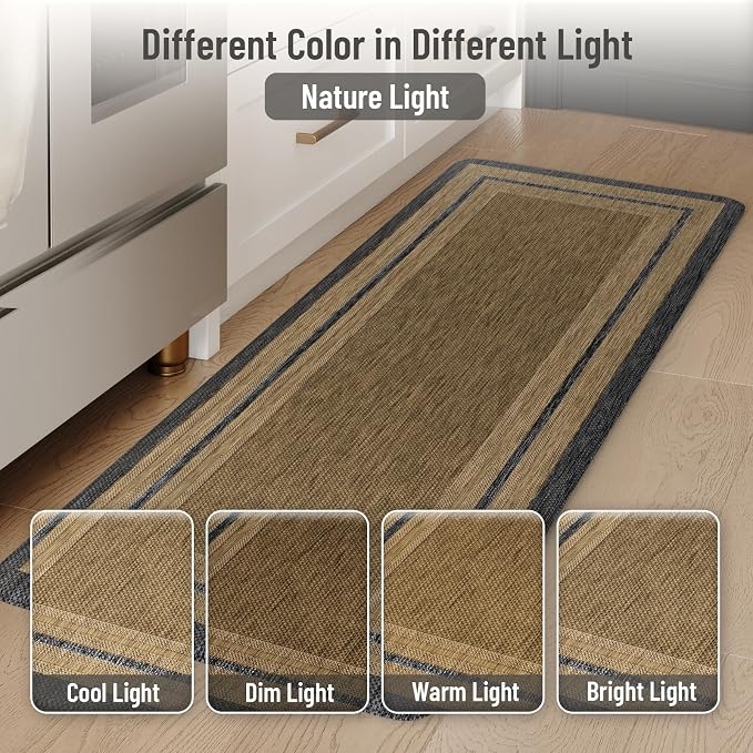 KIMODE Anti Fatigue Kitchen Mats 17"x47"+17"x29", Farmhouse Kitchen Rugs Sets - Image 7