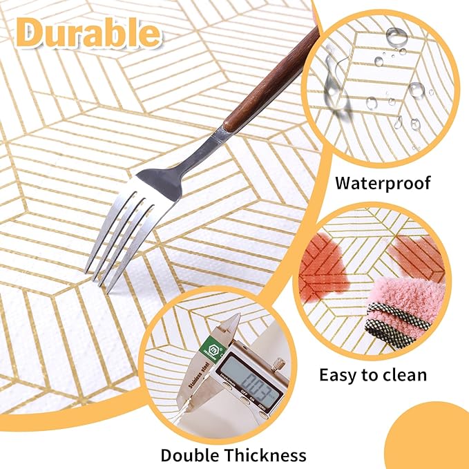 Shelf Liners for Kitchen Cabinets Non Adhesive Shelf Liner Paper Non-Slip - Image 4