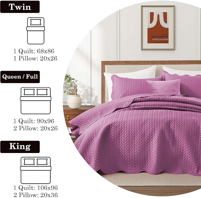 IR Imperial Rooms 8 Pack Quilt King Size Bedding - Image 9
