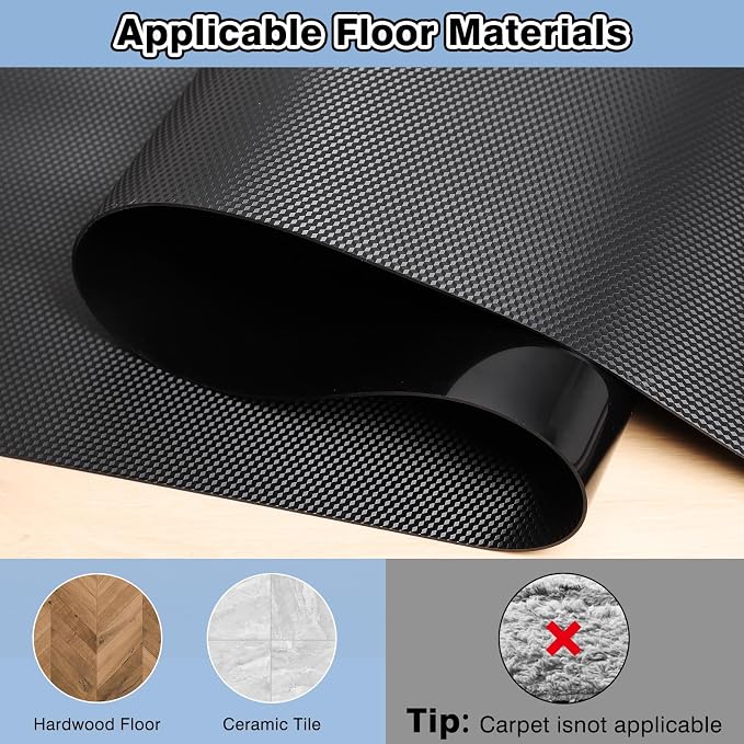 35"x 48" Chair Mat for Hard Floors, Durable Office Chair Mat for Tile &Laminate - Image 2