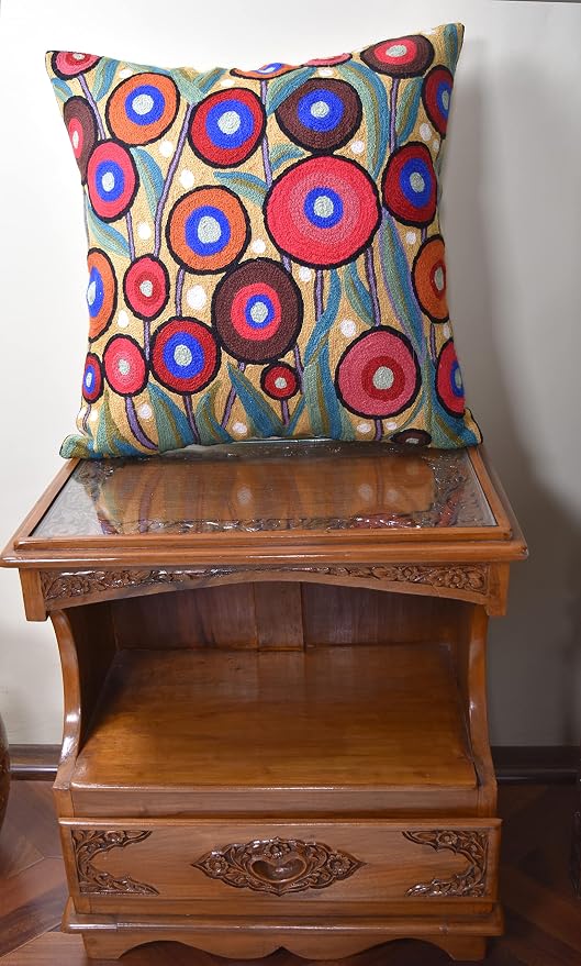 Yellow Floral Poppy Pillow Cover - Image 4
