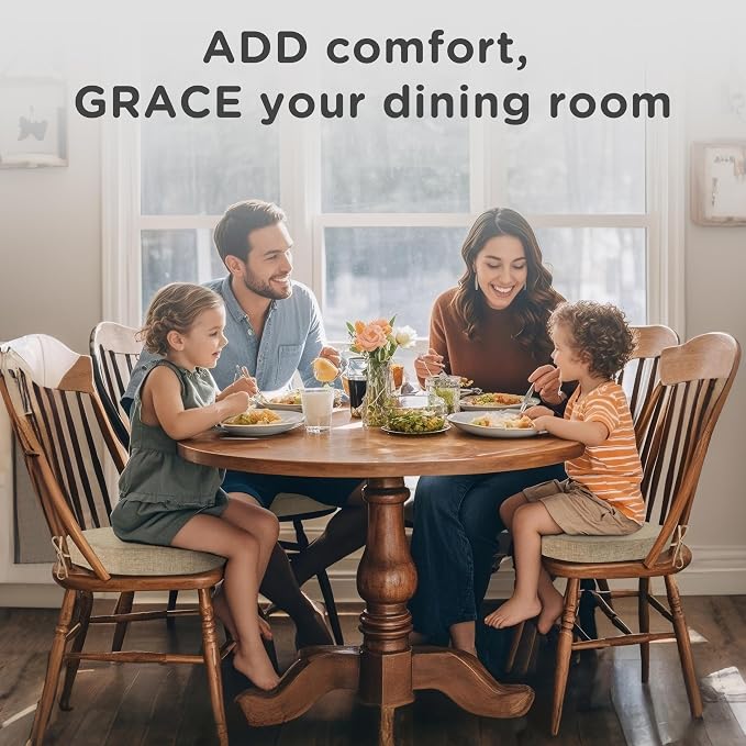 AddGrace Chair Cushions for Dining Chairs Set of 6 Windsor Kitchen Chair - Image 4