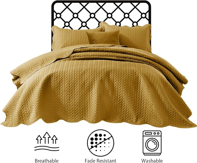 IR Imperial Rooms California King Quilt Bedding Set Size + 2 Pillow Shams - Image 6