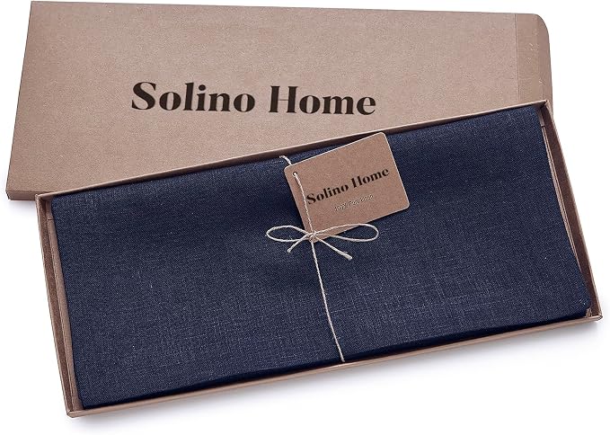Solino Home Linen Navy Blue Table Runner 36 Inches - Image 5