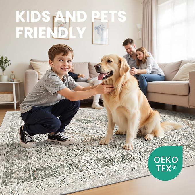 zesthome 6x9 Area Rug, Super Soft Washable Rugs - Image 5