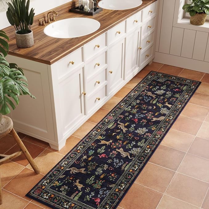 Rugcomf Runner Rug for Kitchen Rug Non Slip 2'6''x8' Washable Rugs - Image 4