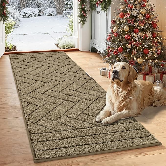Tindbea Dog Mat for Muddy Paws, Absorbs Moisture Dirt Non-Slip Washable Mud Mat by Unknown