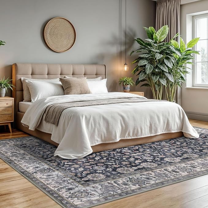 KUTA Vintage 8x10 Area Rugs for Living Room, Washable Large Rug for Bedroom 8ft - Image 2