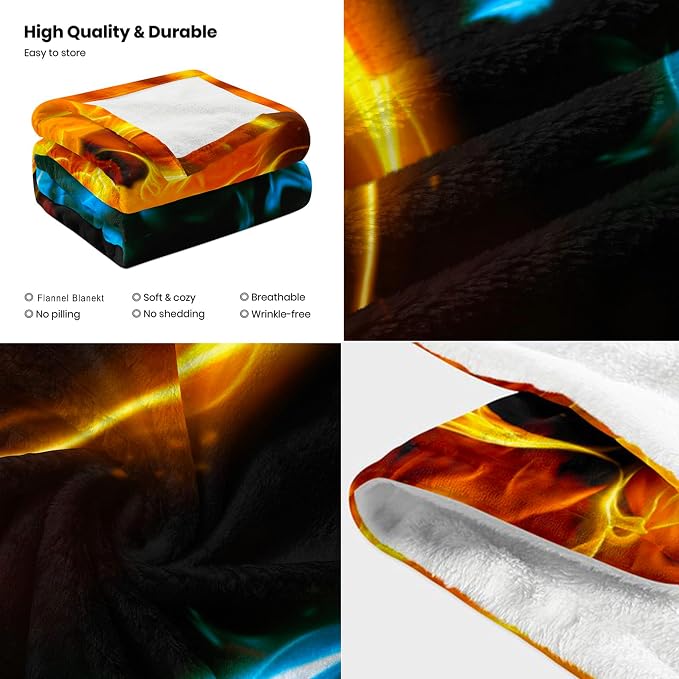 Ice & Fire Dragon Throw Blanket - Image 3