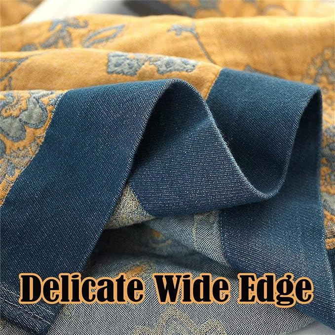 Boho Throw Blanket 100% Cotton Blankets, Super Soft Cozy Warm Blanket, Cotton - Image 5