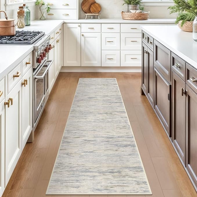 2x7 Modern Abstract Runner Rug for Hallways, Non-Shedding Washable Rug for - Image 3