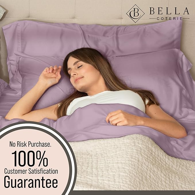 Bella Coterie 6 Piece Luxury Bamboo Viscose California King Size Sheet Set | - Image 5