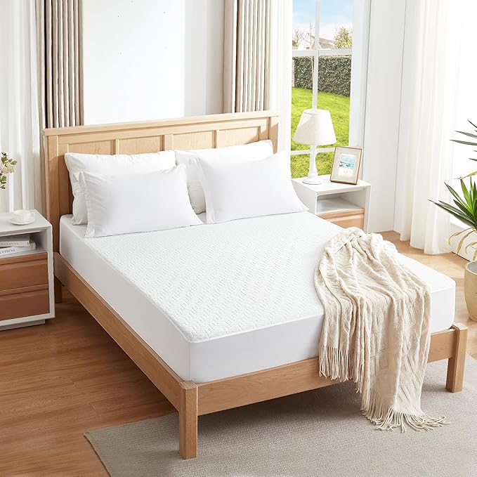 Hanherry 100% Waterproof Mattress Protector Queen Size, Mattress Cover 3D Air - Image 7