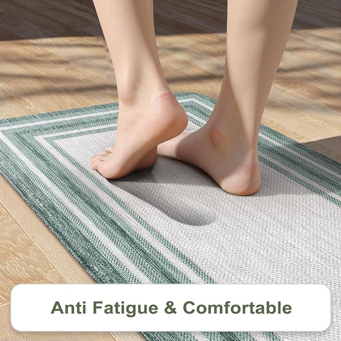 KIMODE Anti Fatigue Kitchen Mats, Farmhouse Kitchen Rugs Non Slip Rubber Backing - Image 2