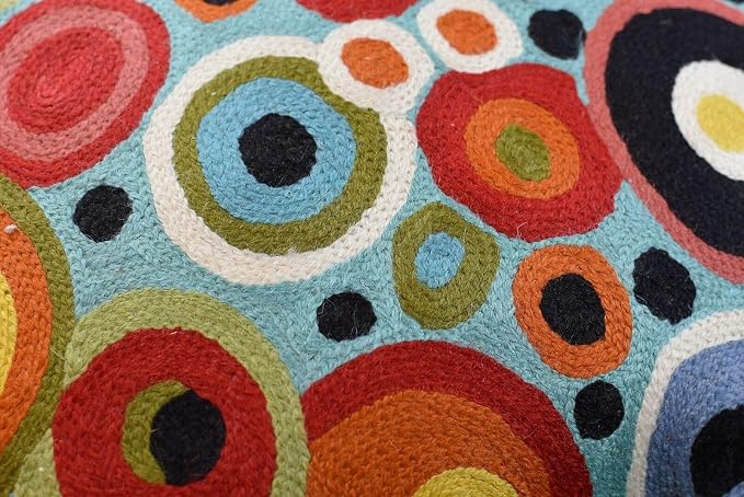 Turquoise Polka Dots Decorative Pillow Cover Contemporary Pillowcase Blue - Image 7
