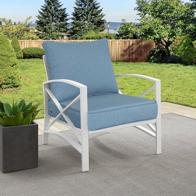Goodgoods 22x24 inch Outdoor/Indoor Deep Seat Patio Cushions Set of 2 Resilient - Image 3
