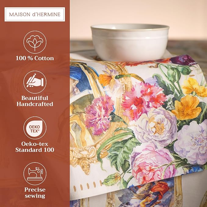 Maison d' Hermine Cloth Napkins Set of 4 100% Cotton Everyday Reusable Square - Image 2
