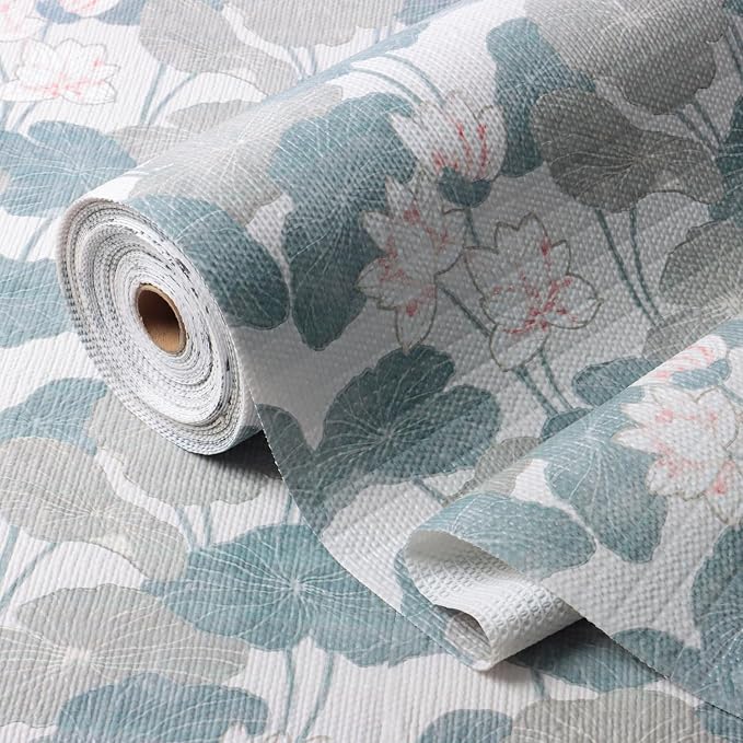 Shelf and Drawer Liner for Cabinets, Non-Adhesive and Strong Non-Slip Lotus by Amiitay