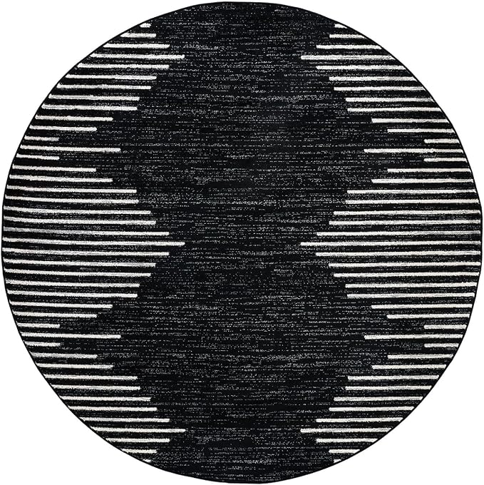 Rugshop Bohemian Stripe Stain Resistant High Traffic Living Room Kitchen - Image 2