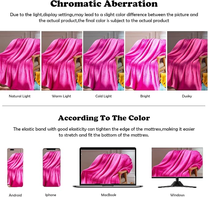 NEWCOSPLAY Super Soft Queen Blanket Hot Pink Premium Silky Flannel Fleece - Image 6