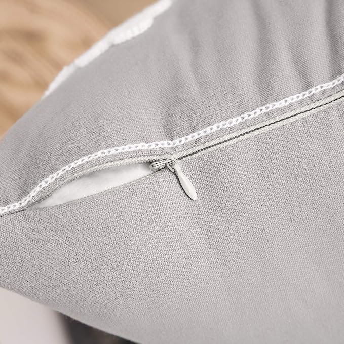 MIULEE Pack of 2 Christmas Decorative Snowflake Throw Pillow Covers Canvas - Image 3