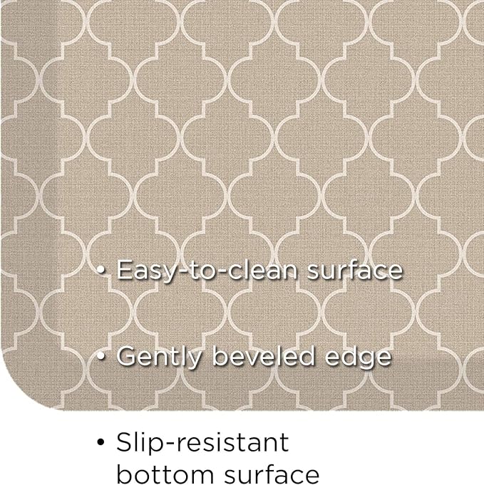 GelPro Elite Premier Anti-Fatigue Kitchen Comfort Floor Mat, Trellis Khaki - Image 2