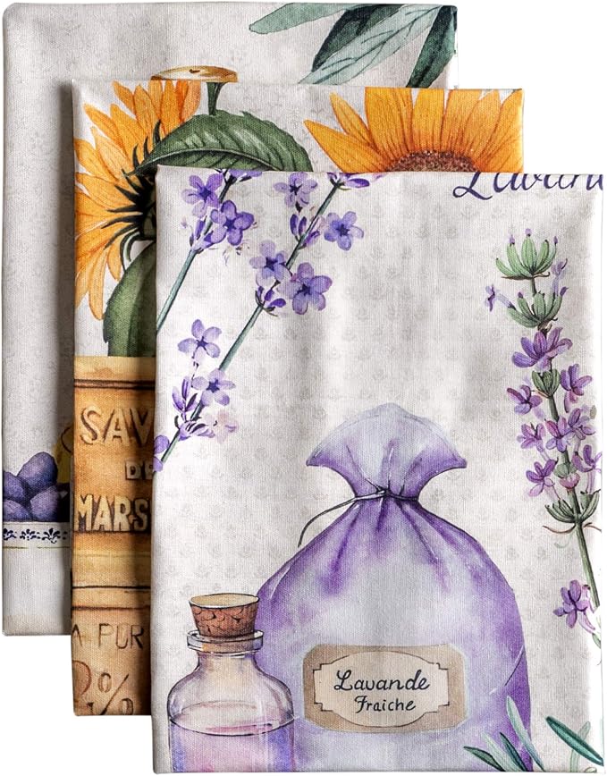 Maison d' Hermine Kitchen Towels Set of 3 100% Cotton 27.50" x 20" Reusable by MaisondHermine