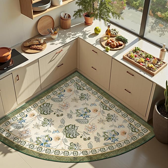 jinchan Elora Floral Corner Rug - Image 4