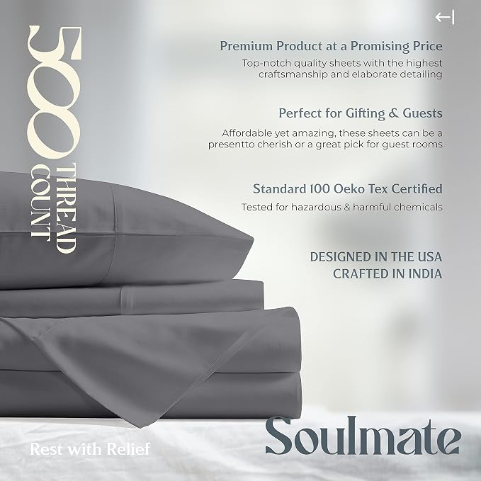 Mayfair Linen 100% Cotton Bed Sheets California King Sheet Set - Image 7