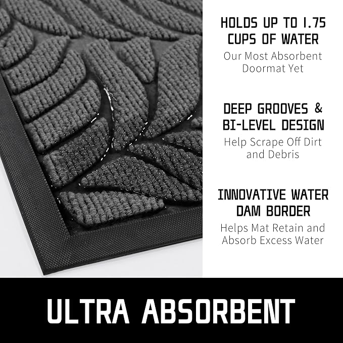 Yimobra 60x36 Large Door Mat Outdoor Indoor, All-Season Waterproof Door Mat - Image 5