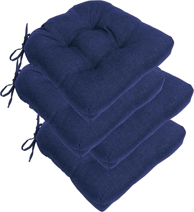 RACE LEAF 4 Pack 17x17 Patio Chair Cushions, Thickened Waterproof Cushions by RACELEAF