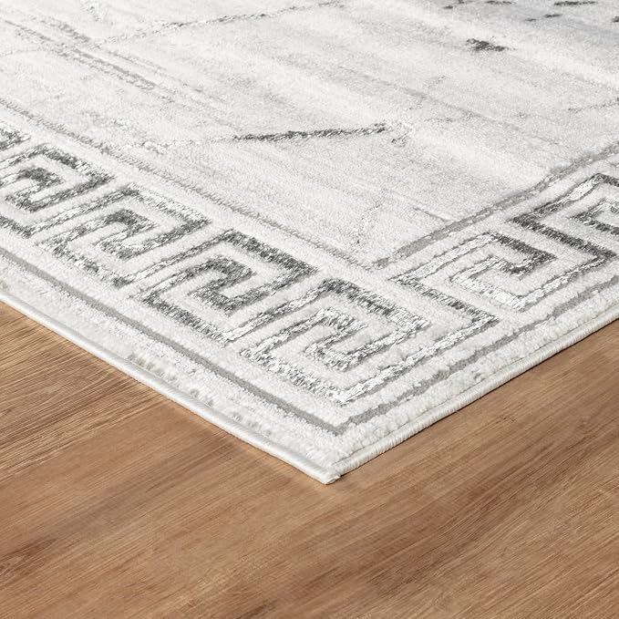 GLORY RUGS Area Rugs Marble 2x7 Cream Gray Carpet Modern Abstract Rug Living - Image 6