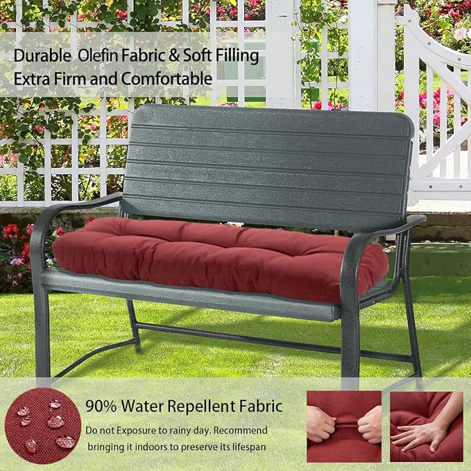 FUNHOME Outdoor Bench Cushion 45 x18 inch - Image 3