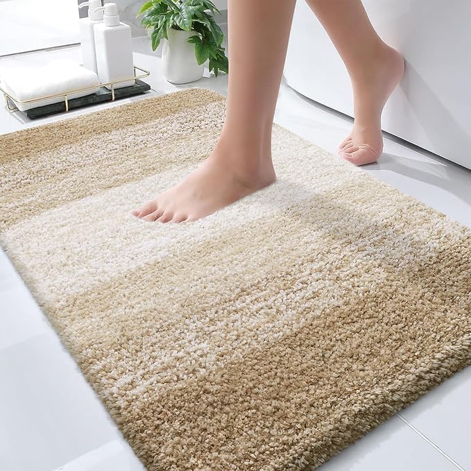 OLANLY Bathroom Rugs Mat 36x24, Extra Soft Absorbent Microfiber Bath Rugs by OLANLY