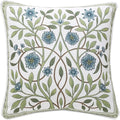 ISAENNE Design Fresh Linen Square Throw Pillow Covers 18"x18", French White by Isaennehomedecoration