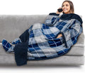 PAVILIA Sherpa Blanket with Sleeves, Foot Pocket by PAVILIA