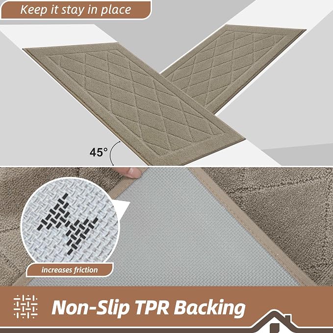 BEQHAUSE Dirt Trapper Door Mat 32" x 48", Doormat Non-Slip Entryway Rugs - Image 5