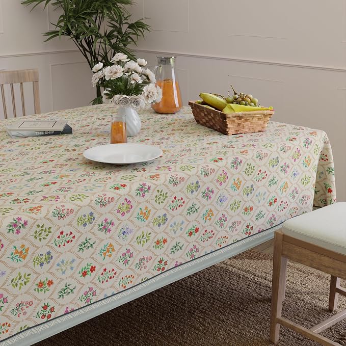 Encasa XO Rectangular 56"x94" Tablecloth | Water-Repellent Polyester Dining - Image 8