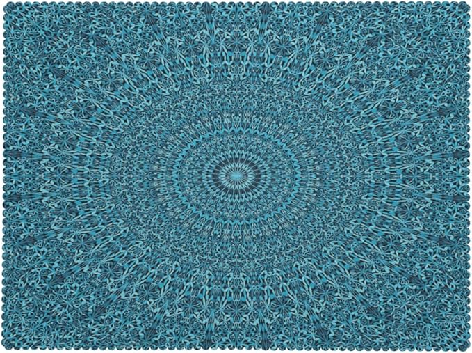 Mandala Tablecloth Turquoise Teal Blue Boho Ethnic Abstract Art Meditation - Image 7
