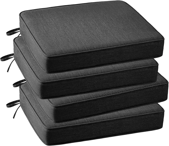 Outdoor Sunbrella Square Corner Seat Cushion, 18.5"x16"x3", Non Slip Seat by Supdurplus