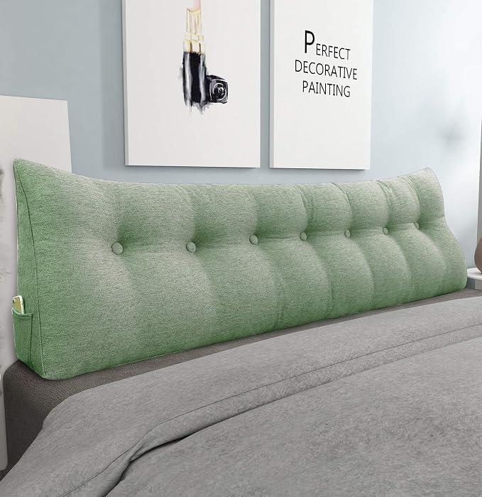 Wedge Headboard Pillow Dorm Room Reading Pillow Back Support by HOMECOZY