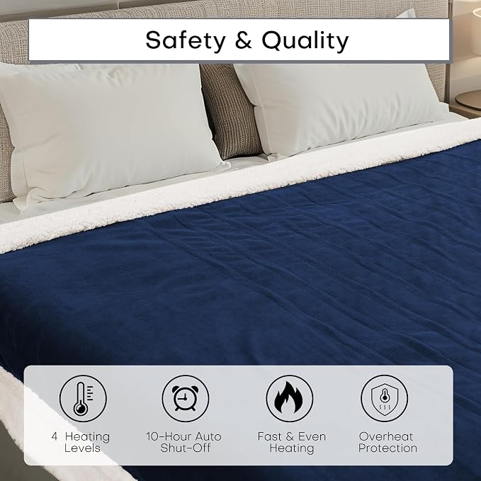 Electric Heated Blanket Full Size 72"x84" - Image 7
