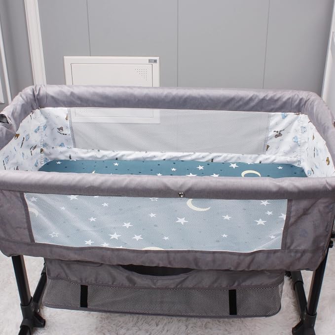 Belsden Pack of 3 Fitted Bassinet Sheet Set, Flexible Fit Various Bassinet - Image 9