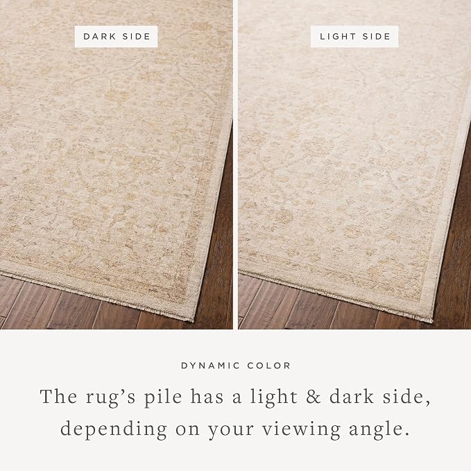 Loloi Chris Loves Julia Palma Collection PLM-01 Ivory/Sand 2'-7" x 10'-0" - Image 3