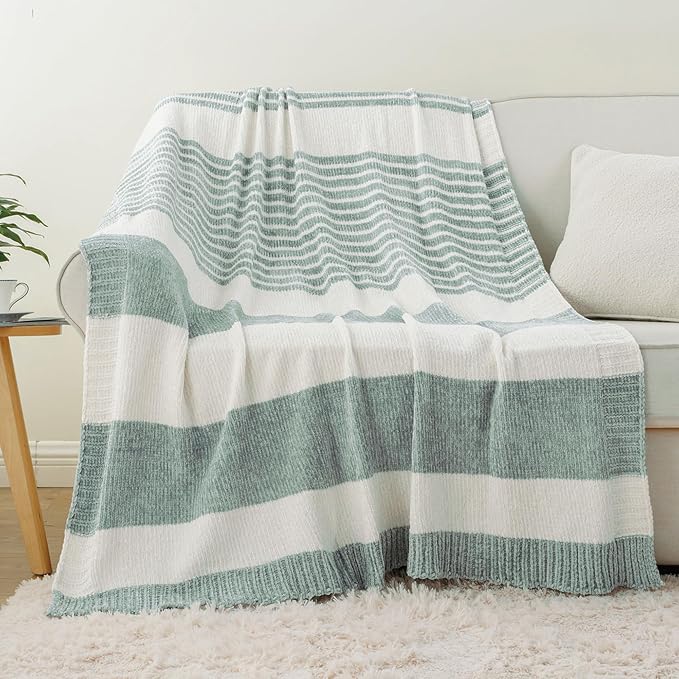 BATTILO HOME Sage Green Throw Blanket - Image 2
